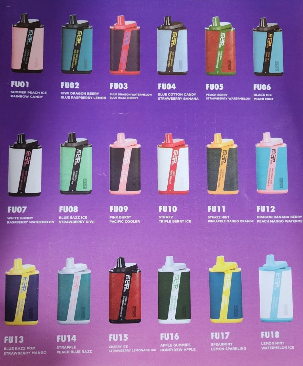 $5 vape/vaporizer HOPO FLIPTIP Ultra high puffs Disposable 18 types