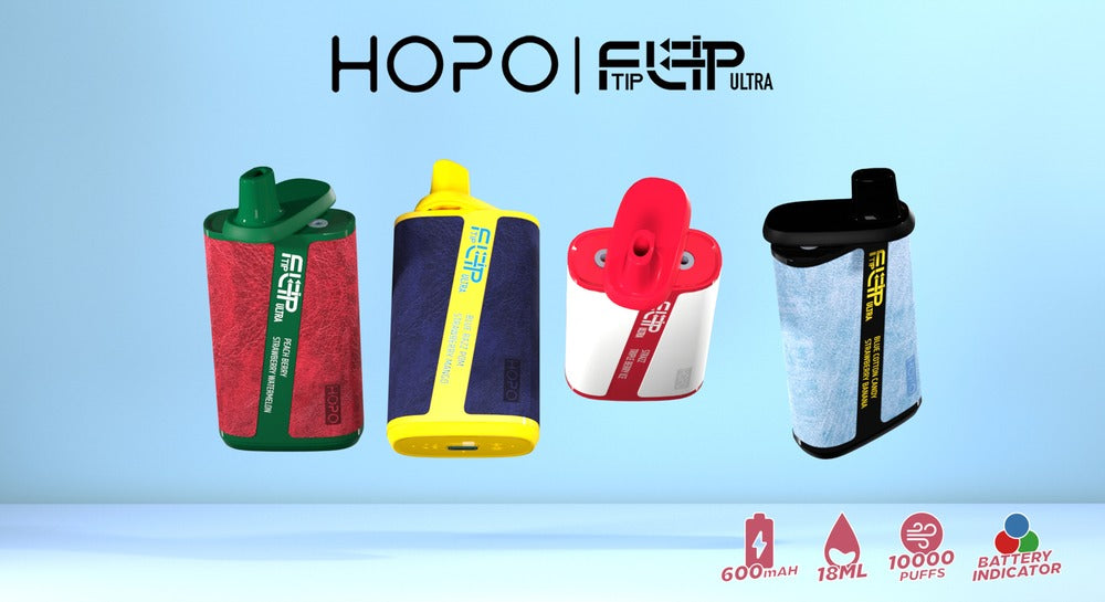 $5 vape/vaporizer HOPO FLIPTIP Ultra high puffs Disposable 18 types